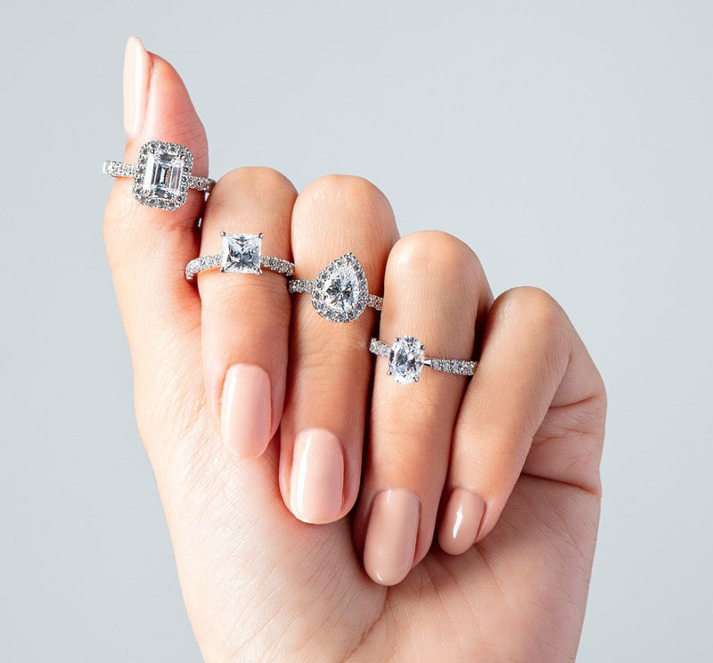 4 different kinds of custom engagement ring with LVC ring builder