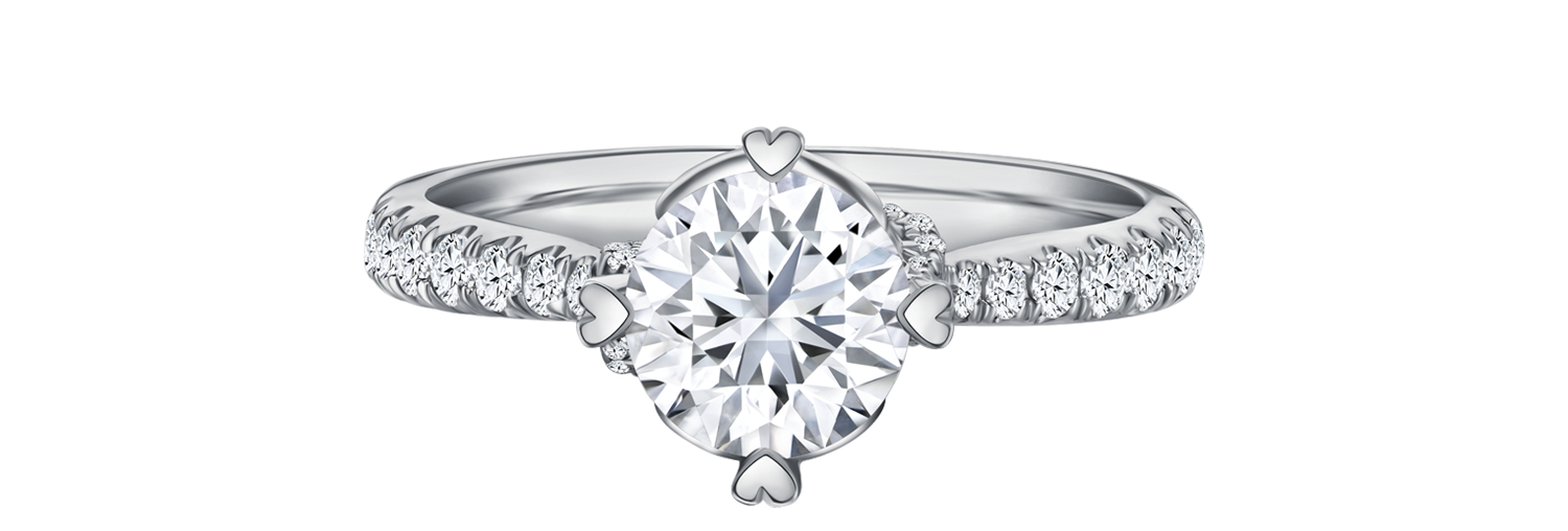 LVC a close up of the lab grown diamond ring from say love collection with a 1 carat diamond