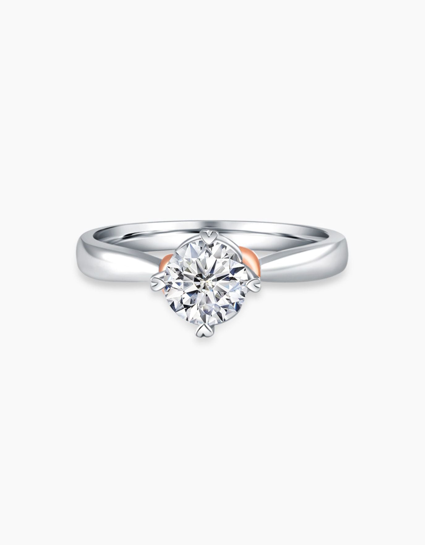 LVC lab grown diamond ring solitaire  from the say love collection featuring rose gold and white gold material