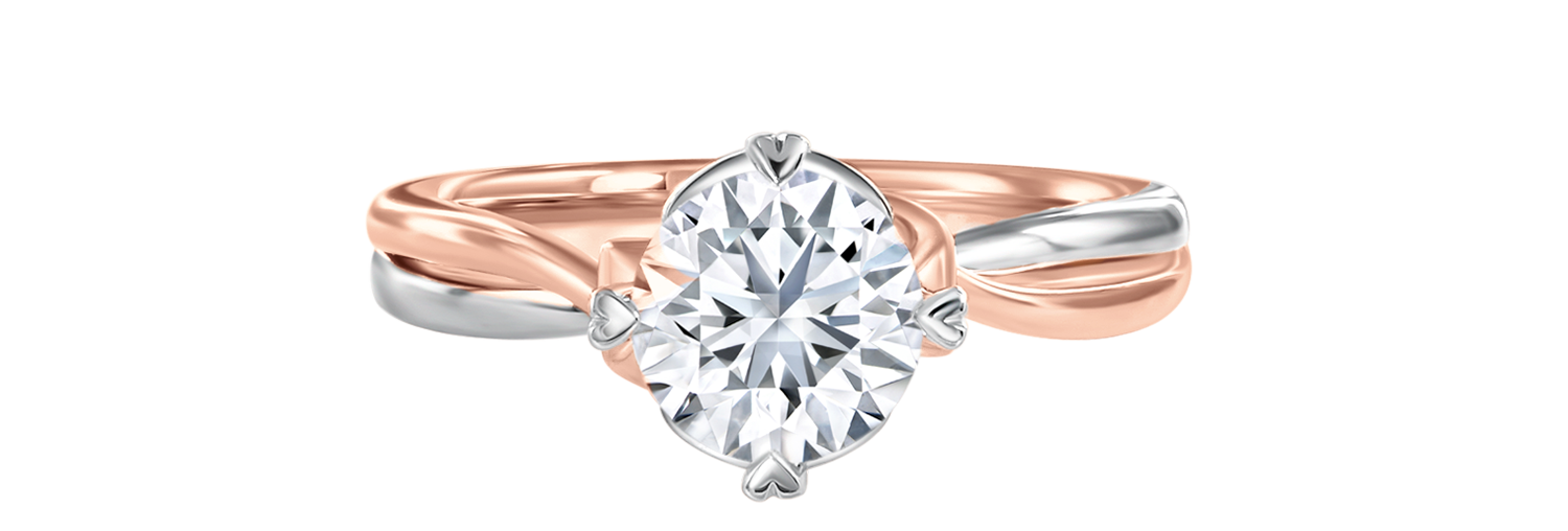 LVC lab grown diamond ring from the say love collection close up view