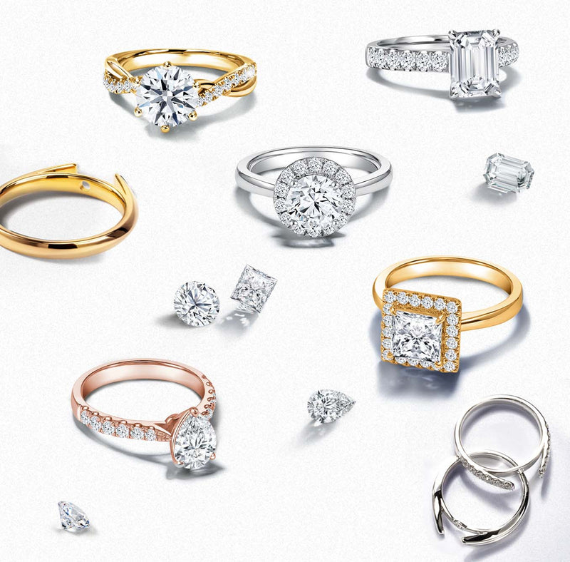 LVC diamond engagement rings