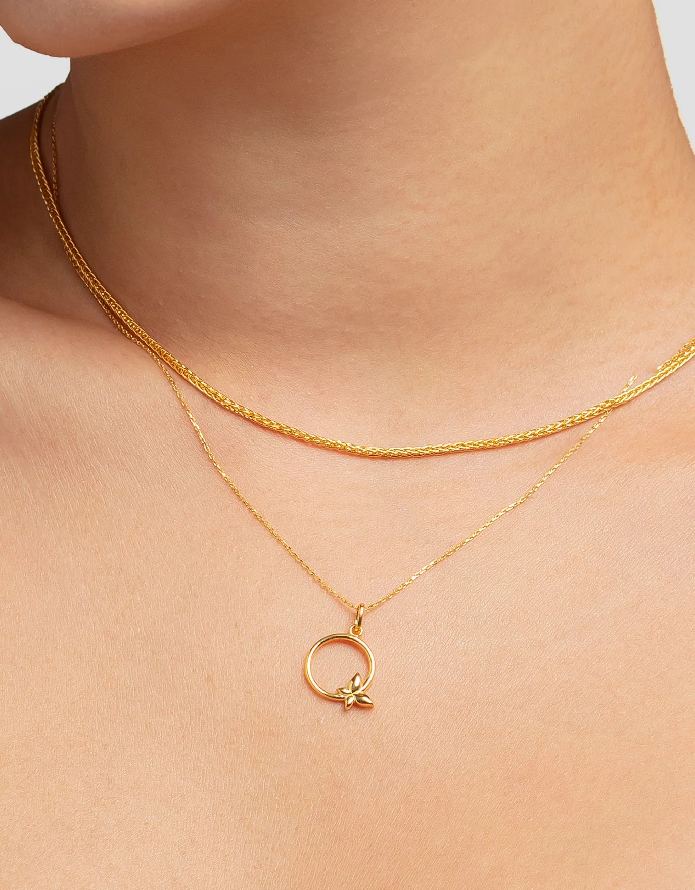 LVC MOD22 Butterfly Flutter Gold Necklace