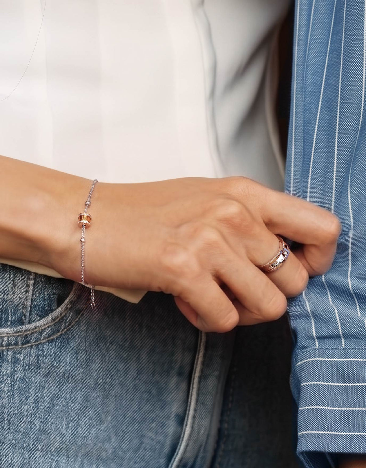 LVC Promise Interlocking 14K Wedding Band with Lab Grown Diamonds