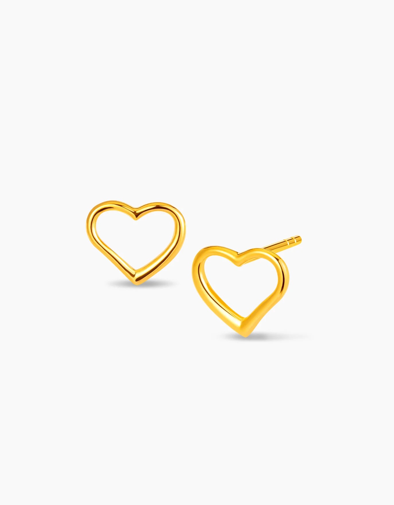 LVC MOD22 Heart Trace Gold Earrings