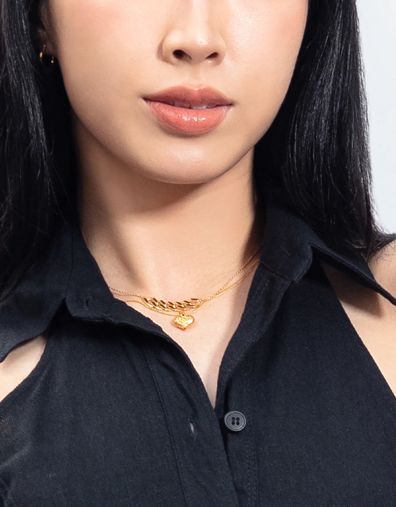LVC MOD22 Cascade Heart Gold Pendant