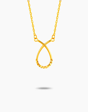 LVC MOD22 Teardrop Bliss Gold Necklace