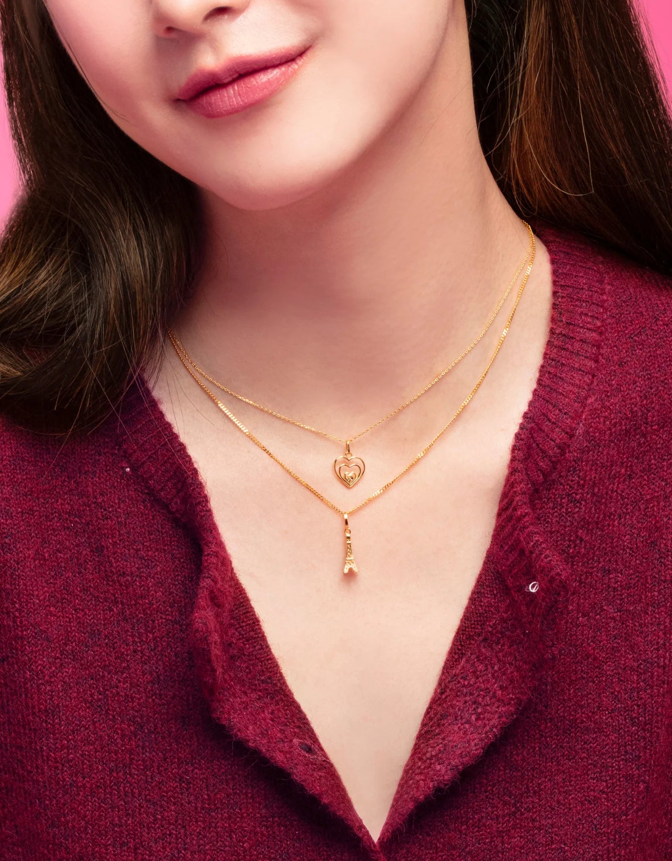 LVC MOD22 Eiffel Tower Gold Pendant