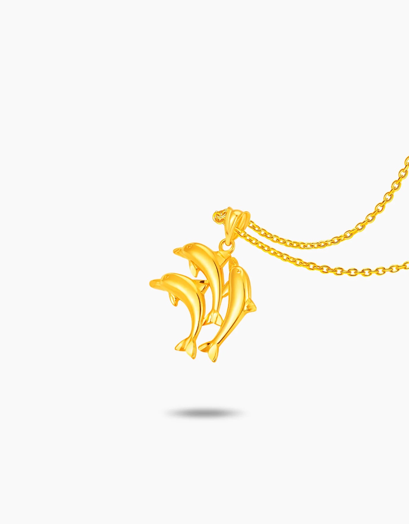 LVC MOD22 Dolphin Party Gold Pendant