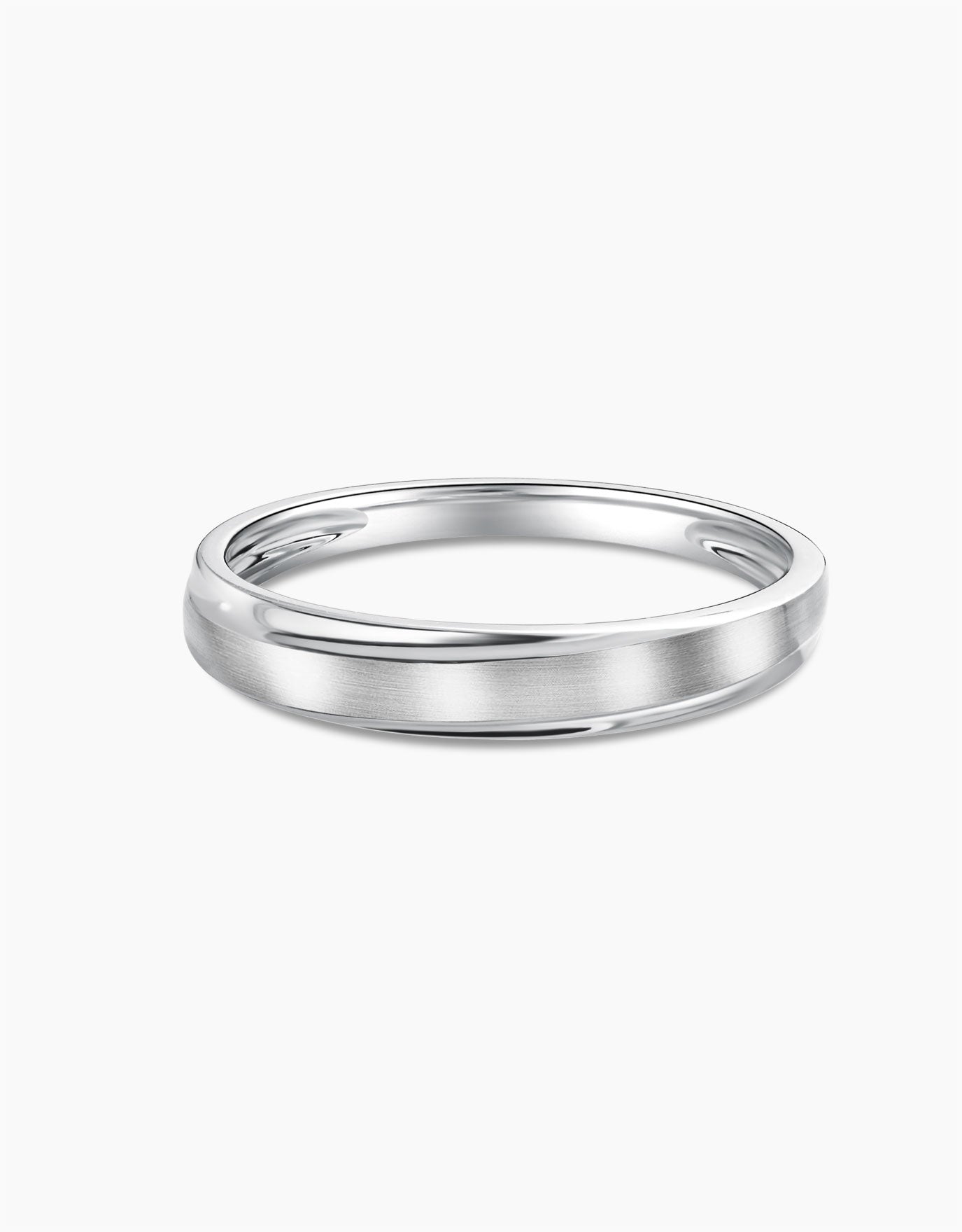 LVC men wedding ring in 14k white gold for men