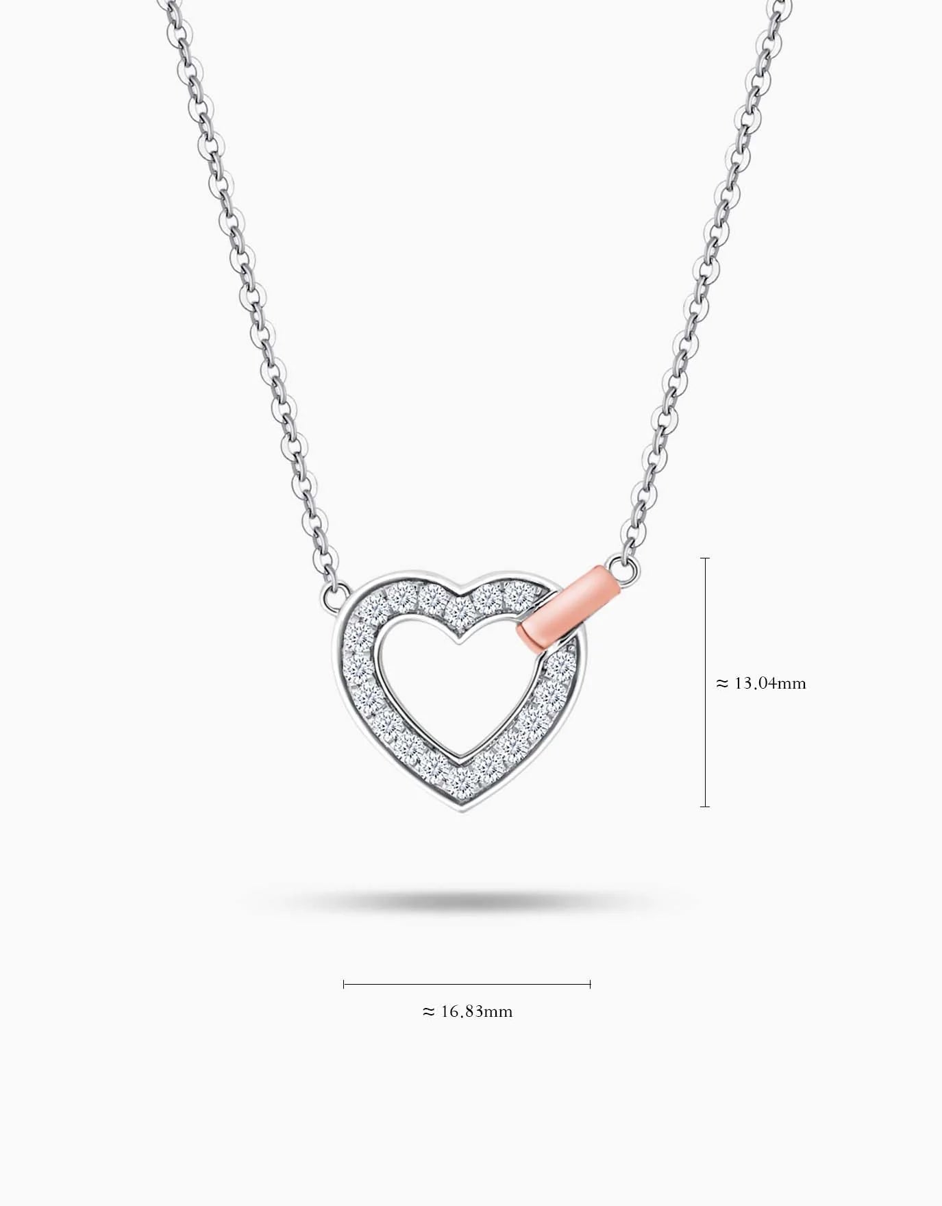 LVC Charmes Delicate Heart Diamond Necklace