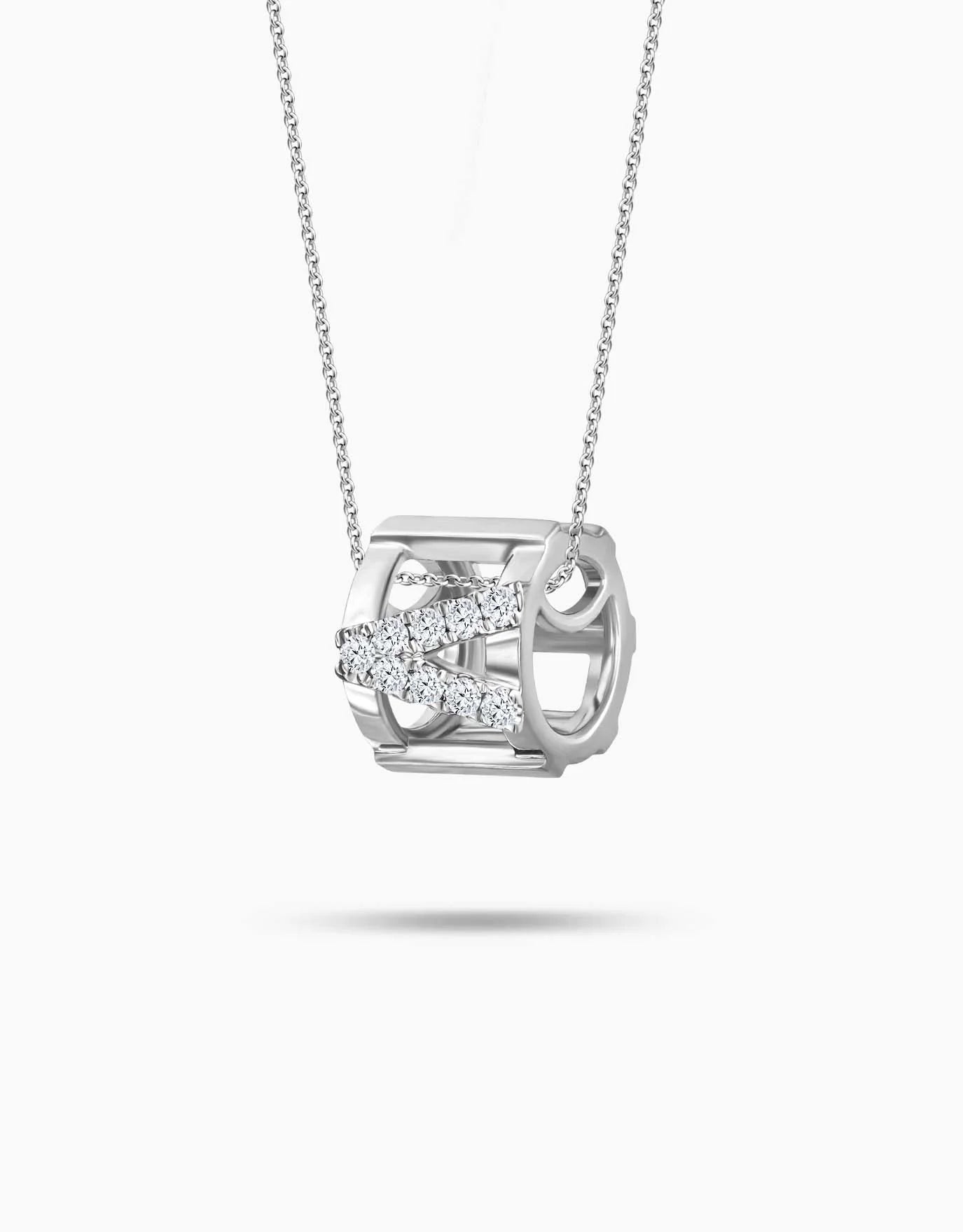 LVC Charmes Hexagon Barrel Diamond Pendant