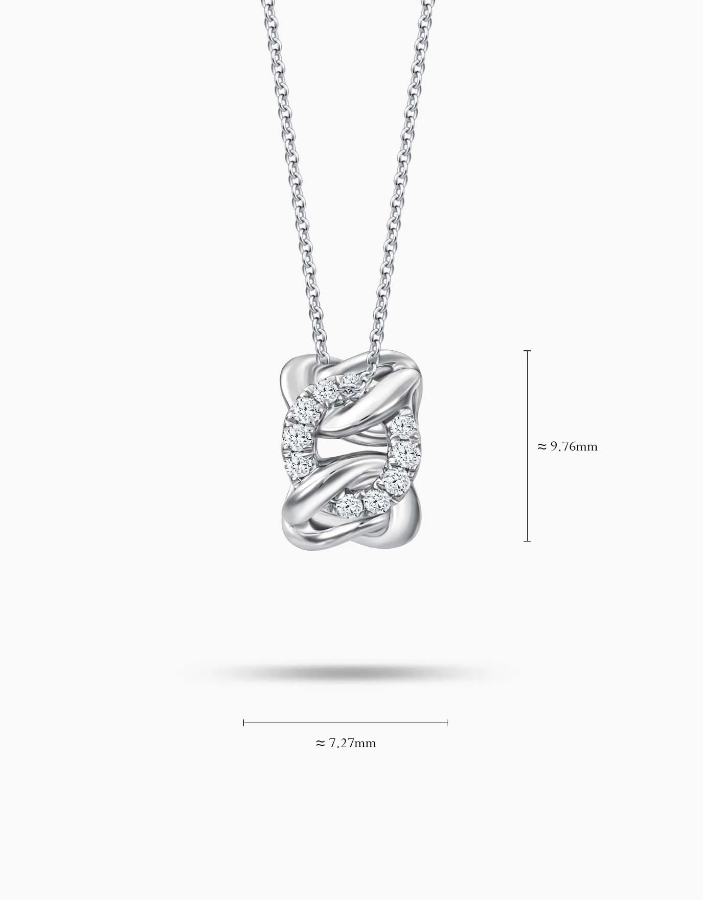 LVC Charmes Intertwined Barrel Diamond Pendant