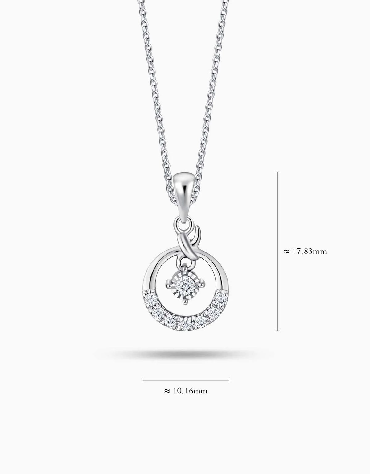 LVC Charmes Fluttering Circlet Diamond Pendant