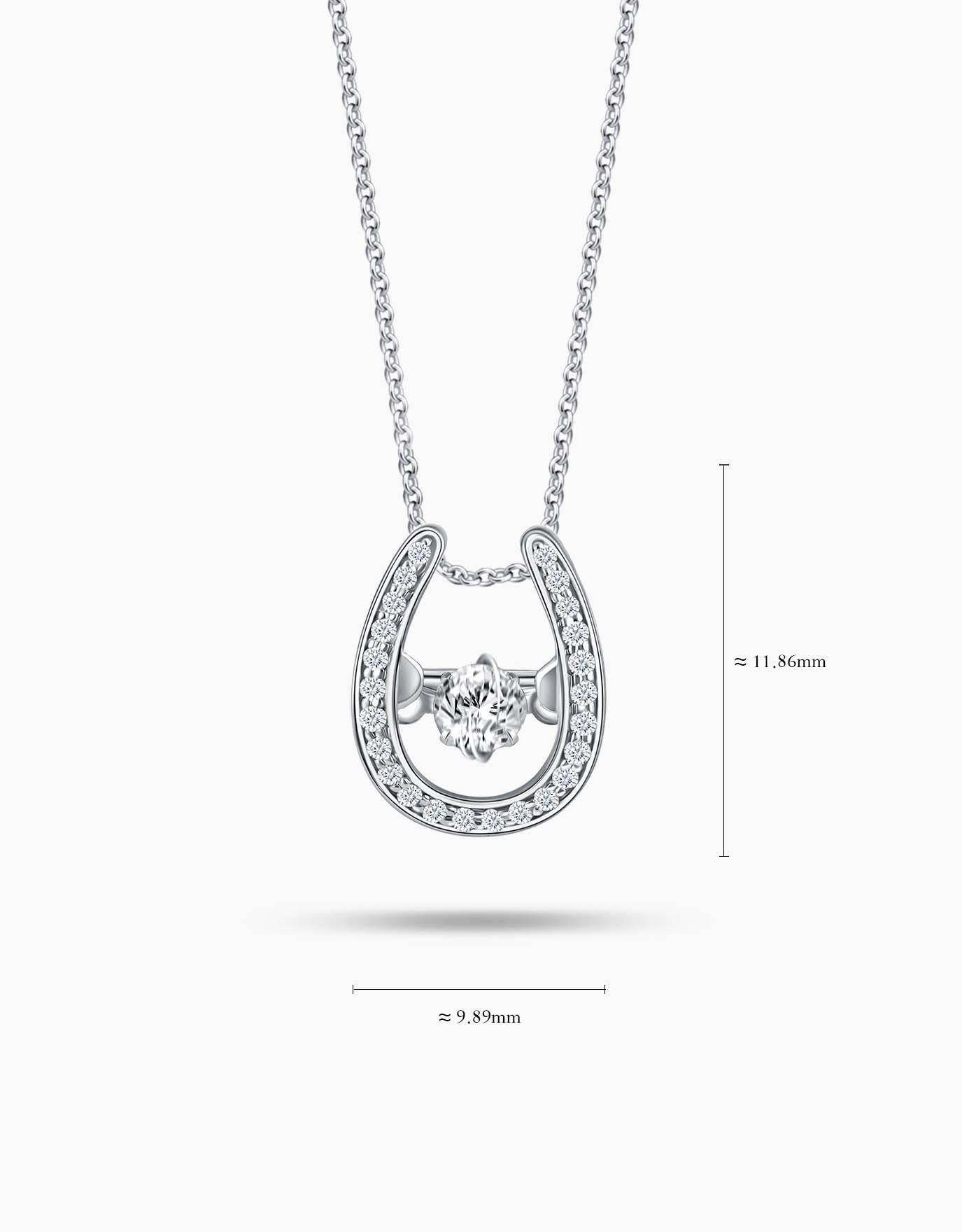 LVC Charmes Horseshoe Diamond Pendant