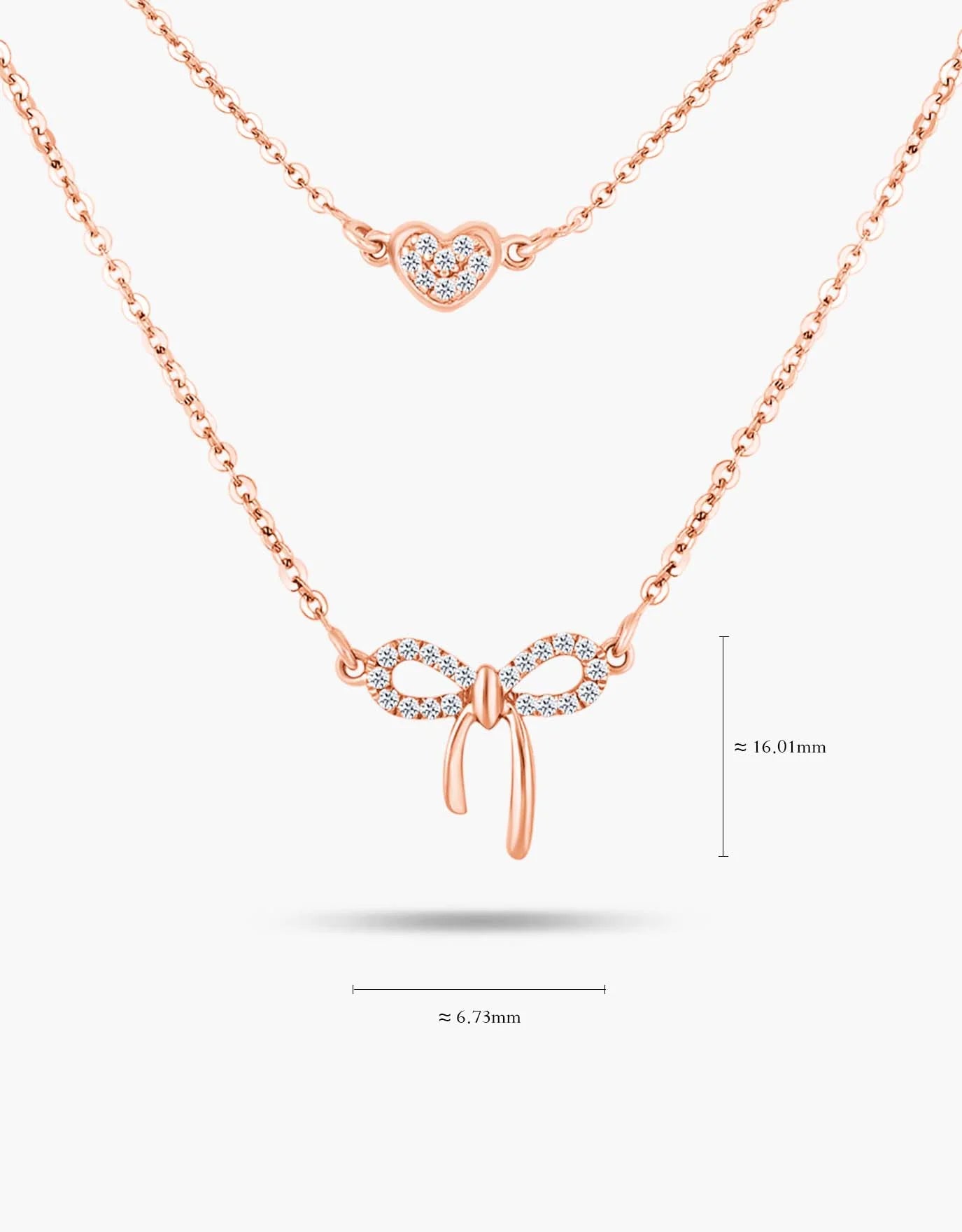 LVC Noeud Ribboned Love Diamond Necklace