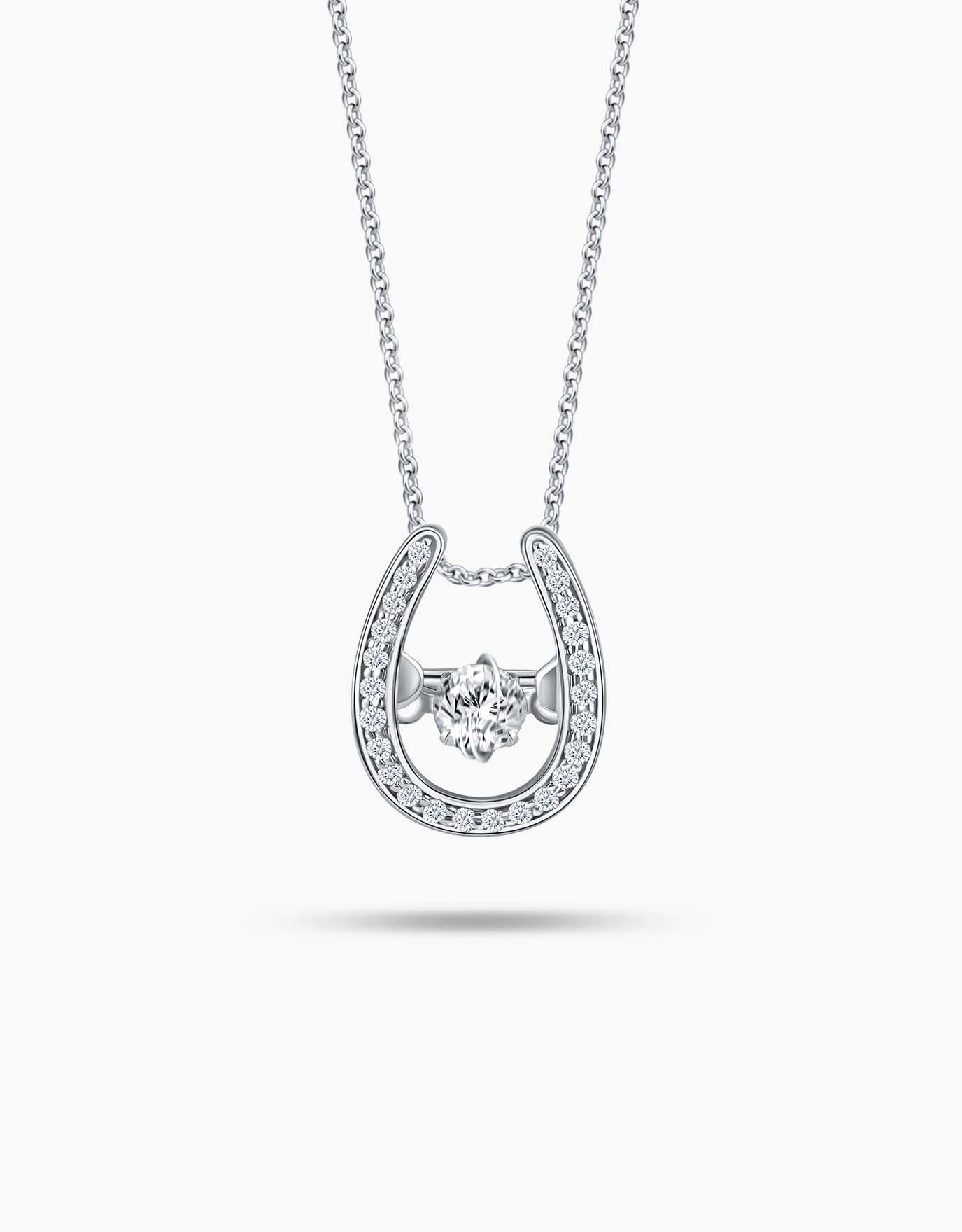 LVC Charmes Horseshoe Diamond Pendant