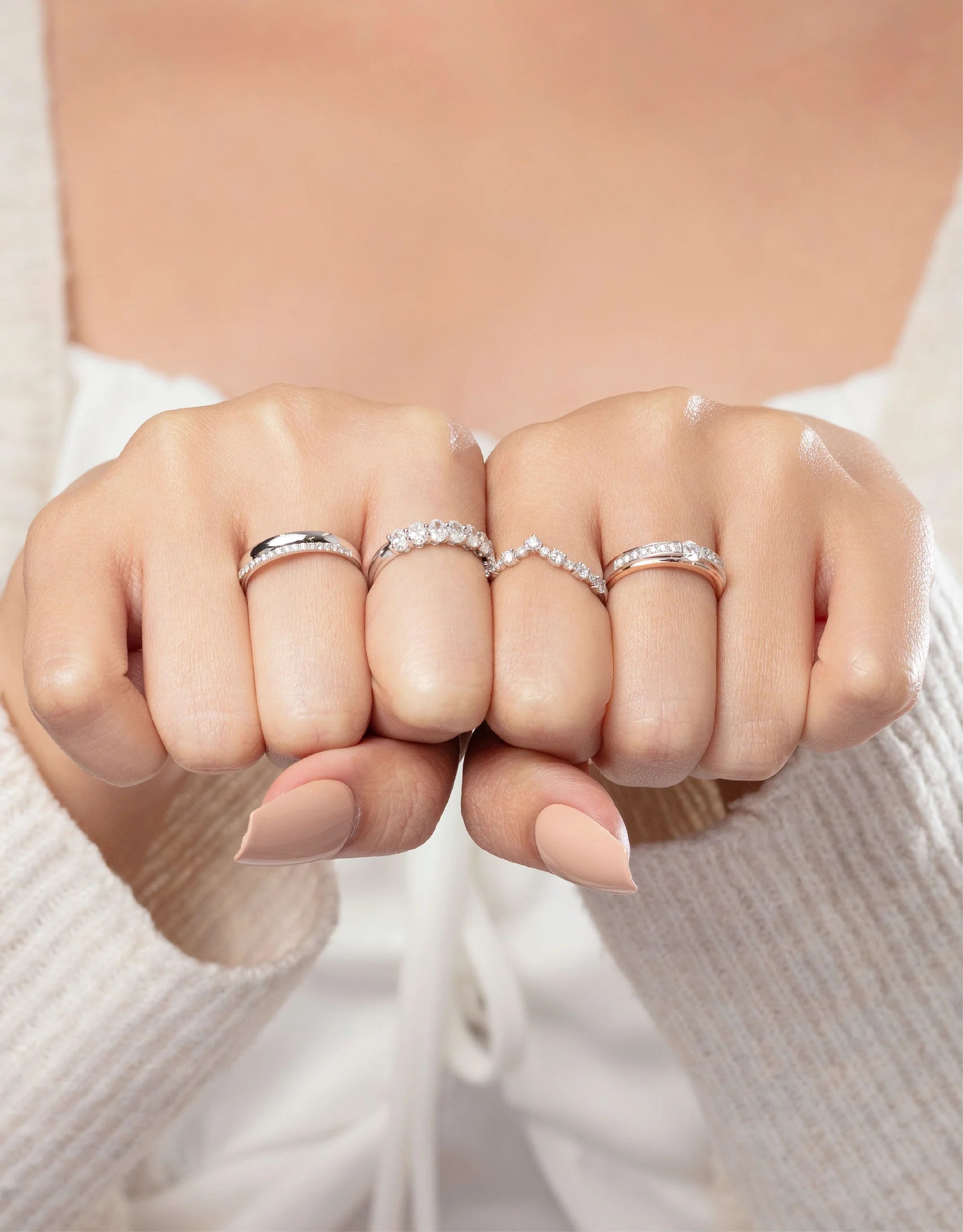 LVC Purete Eternity Wedding Band with Diamonds in Platinum