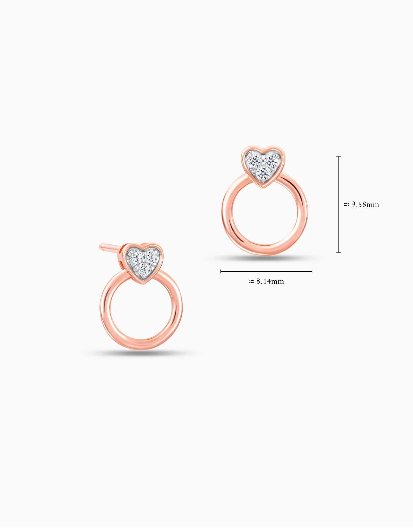 LVC Charmes Mini Ring Diamond Earrings