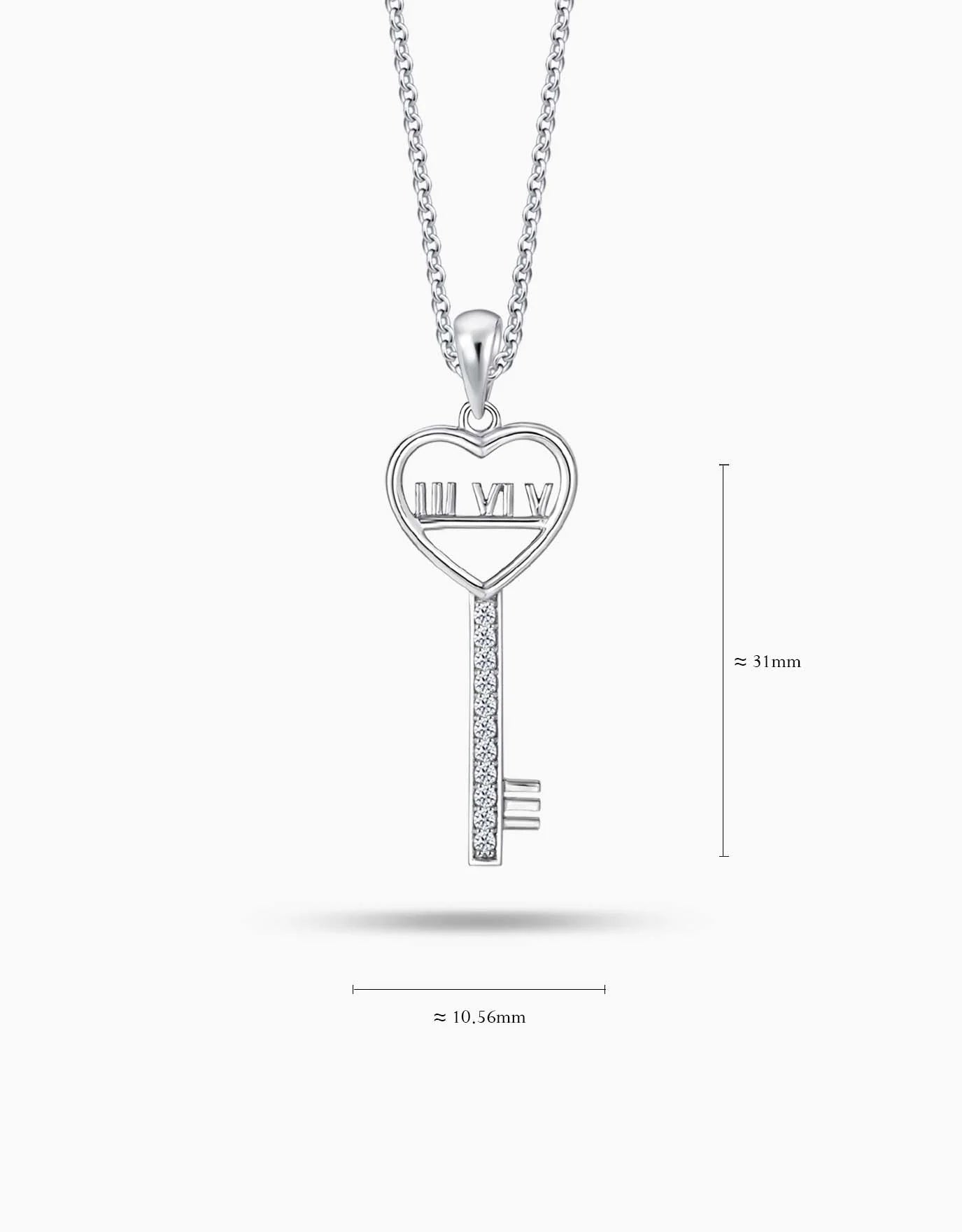 LVC Joie Unending Love Diamond Key Pendant