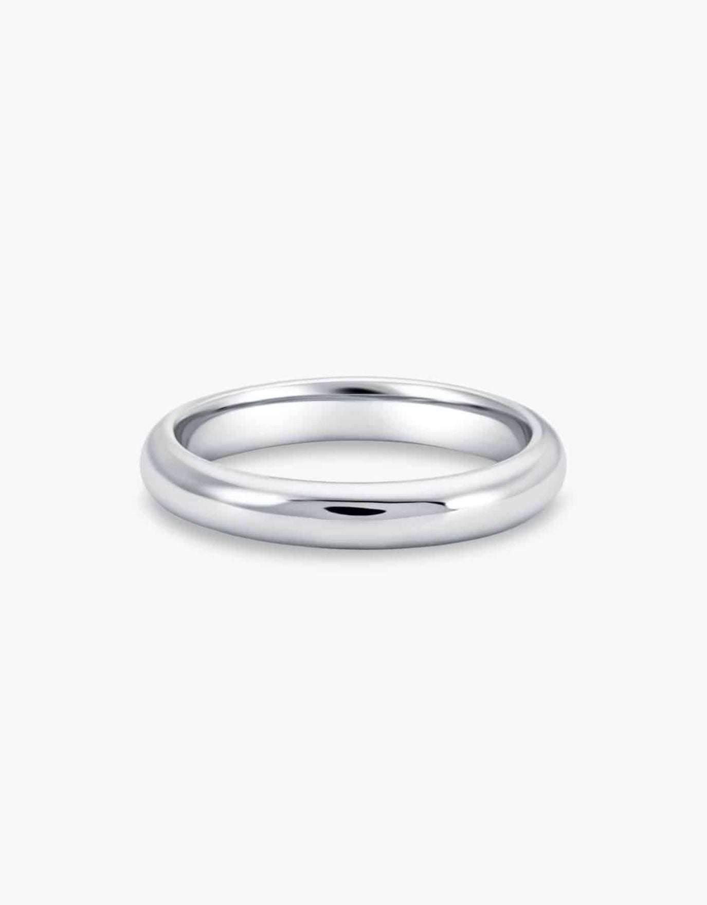 idea hadiah hantaran kahwin untuk lelaki cincin LVC Purete Duo Wedding Band with Mixed Matte and Glossy Finish in Platinum