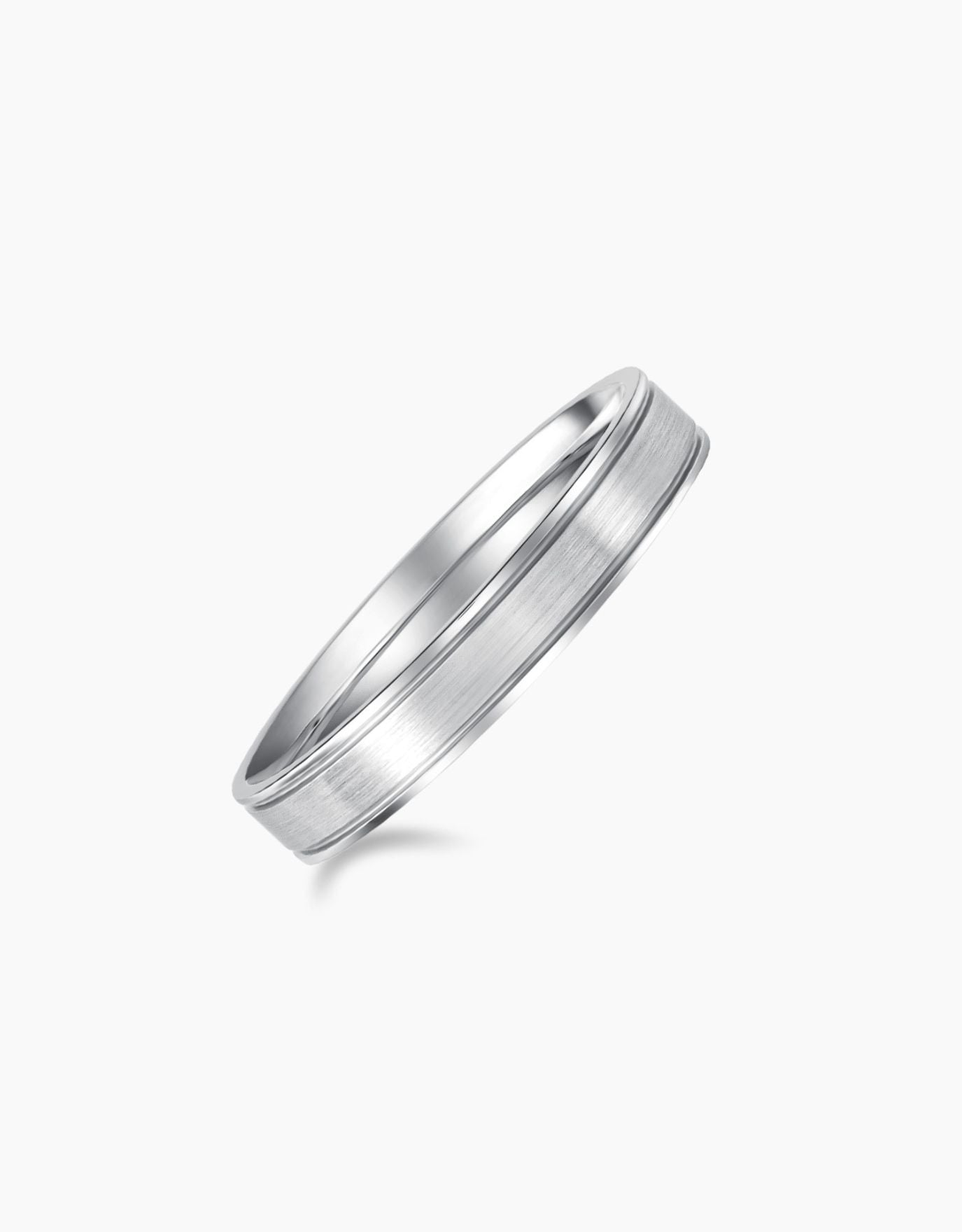Cincin platinum LVC Purete Step Edge, idea hantaran kahwin untuk lelaki