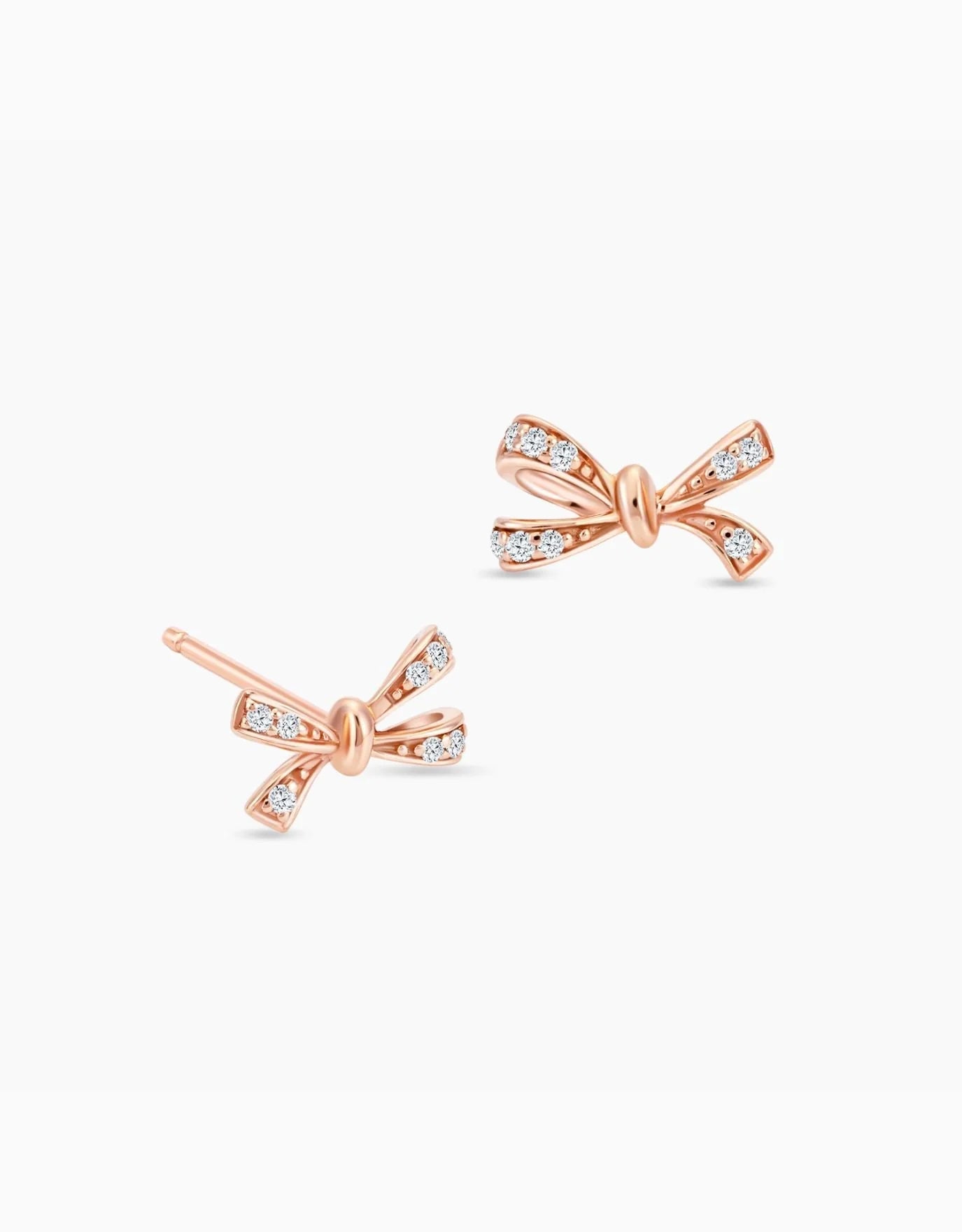 LVC Noeud Le Ruban Diamond Stud Earrings