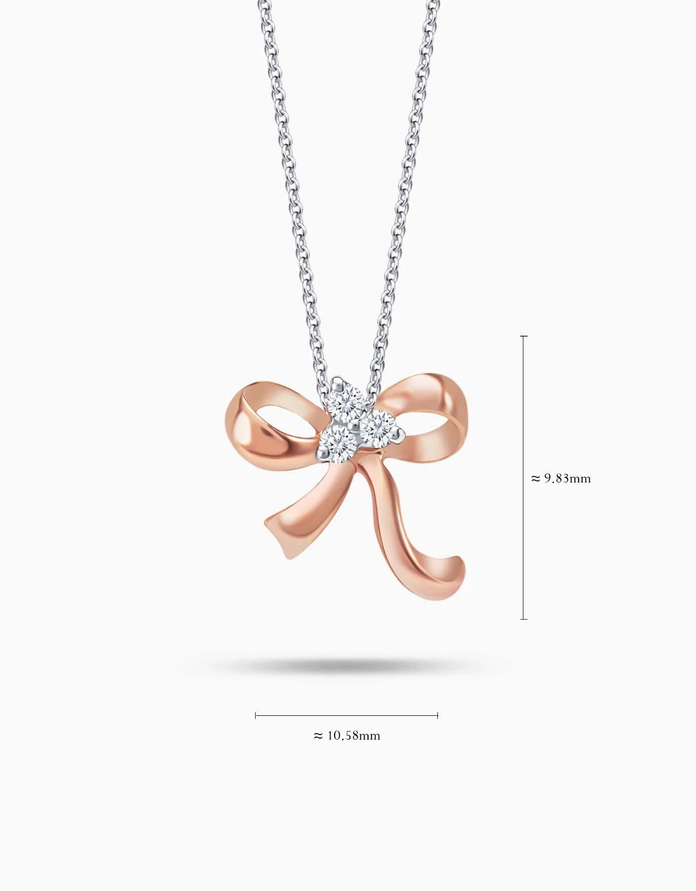 LVC Noeud Sweetheart Diamond Pendant