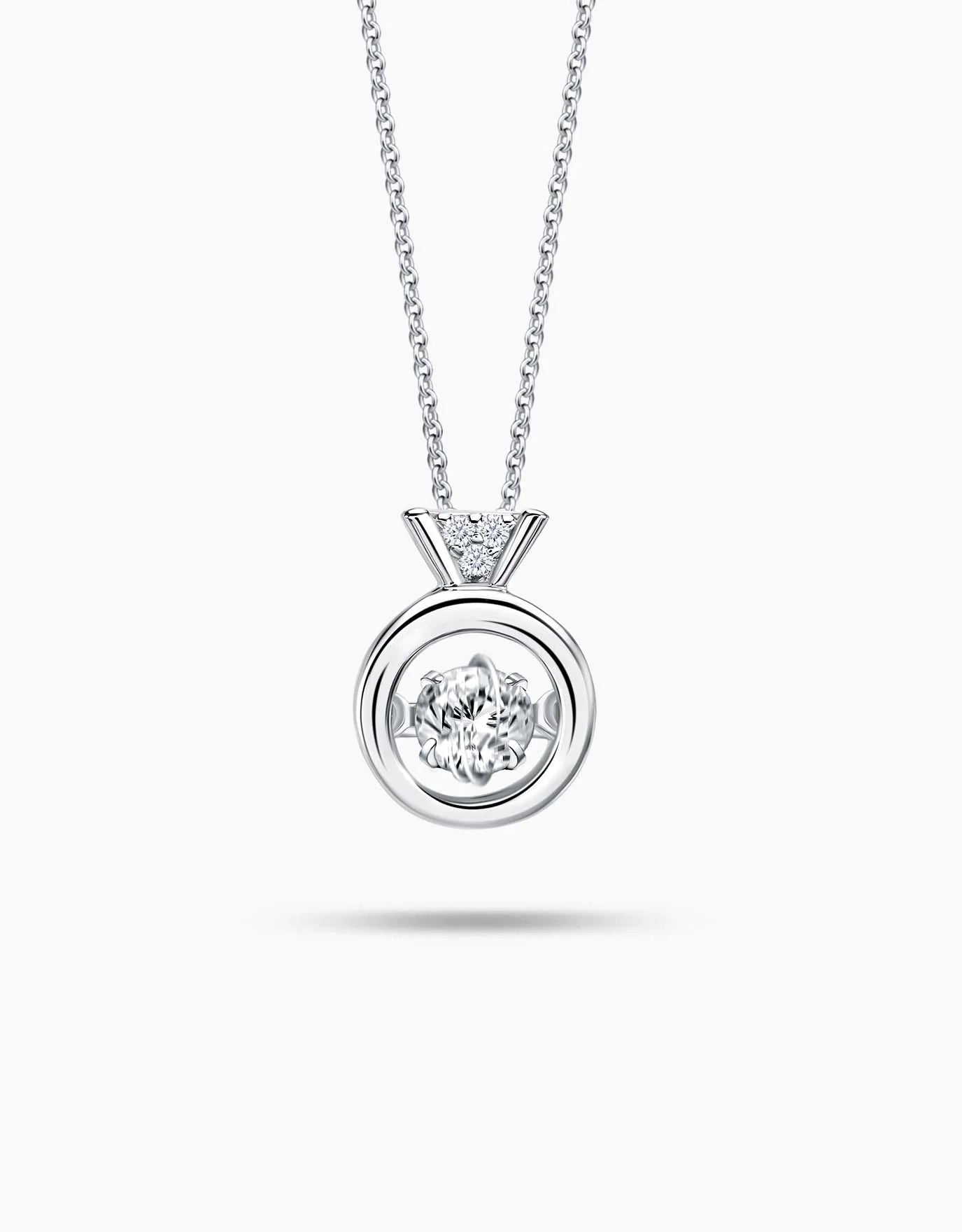 LVC Charmes Dazzling Mini Ring Diamond Pendant