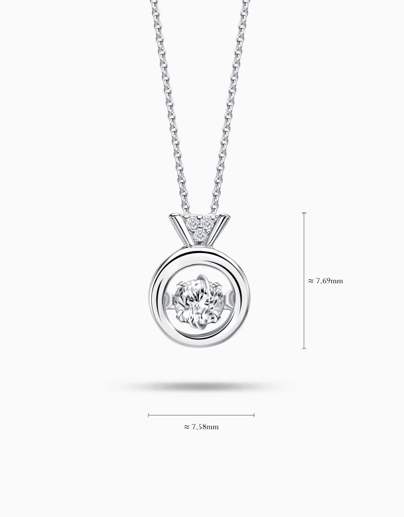 LVC Charmes Dazzling Mini Ring Diamond Pendant