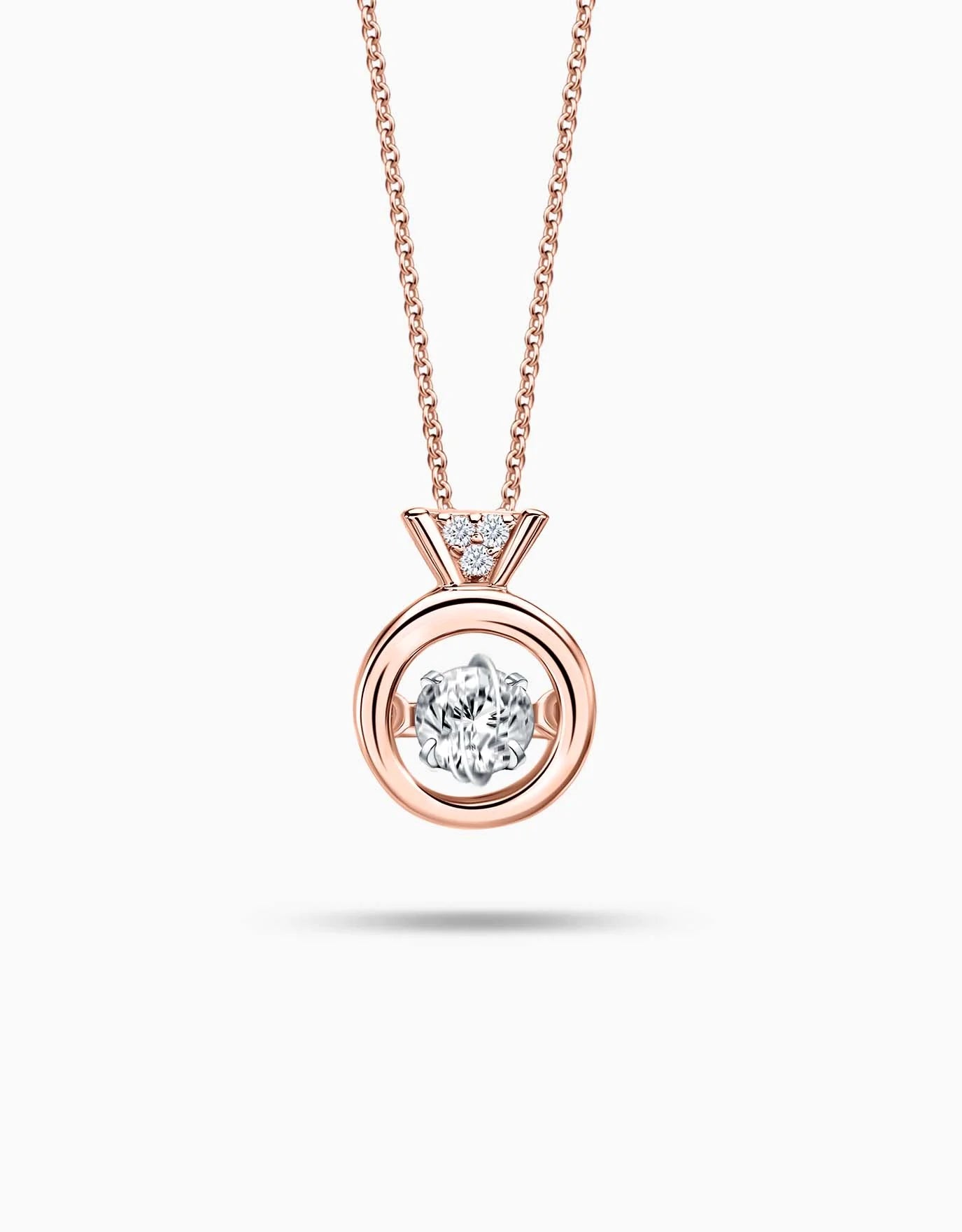 LVC Charmes Dazzling Mini Ring Diamond Pendant