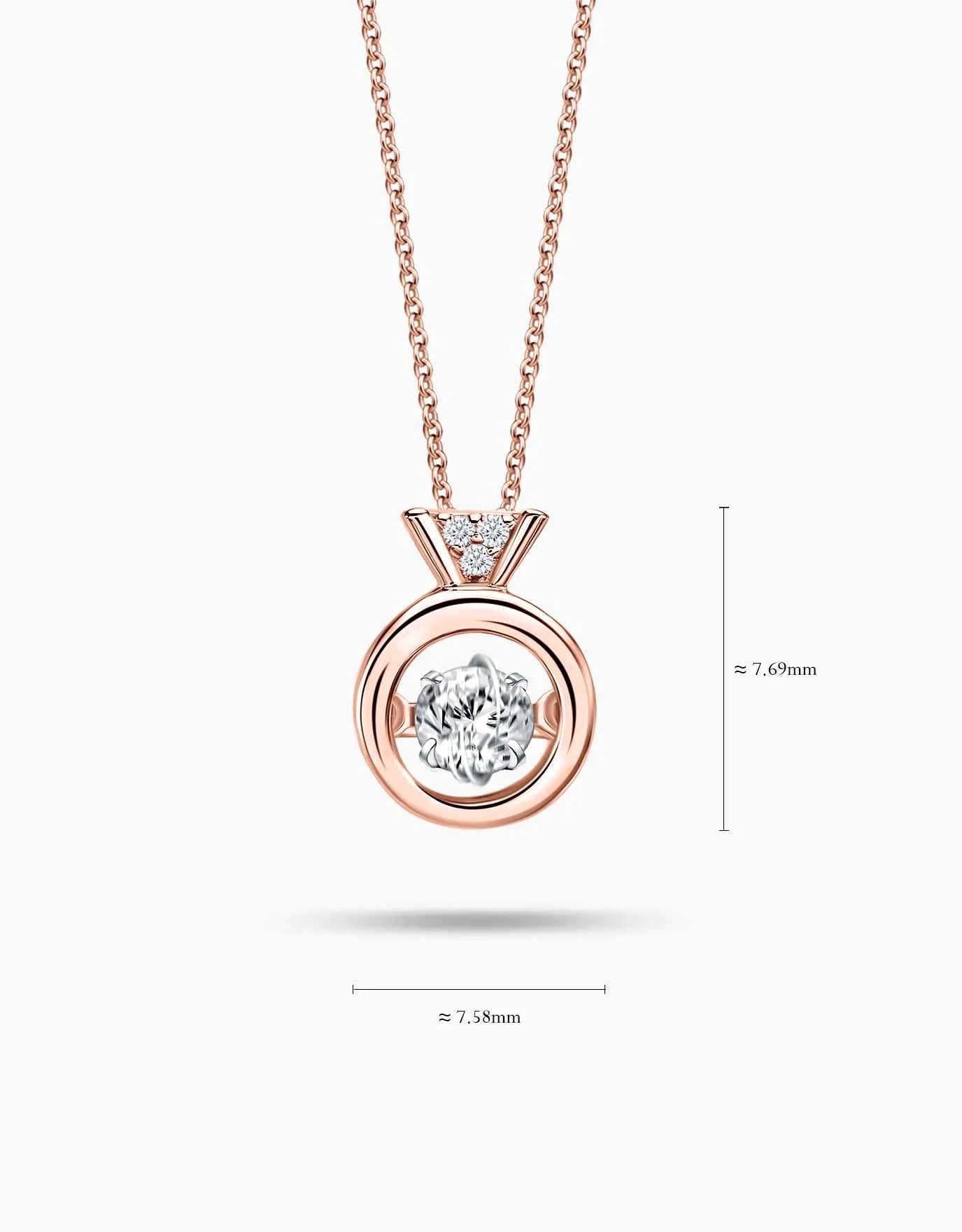 LVC Charmes Dazzling Mini Ring Diamond Pendant