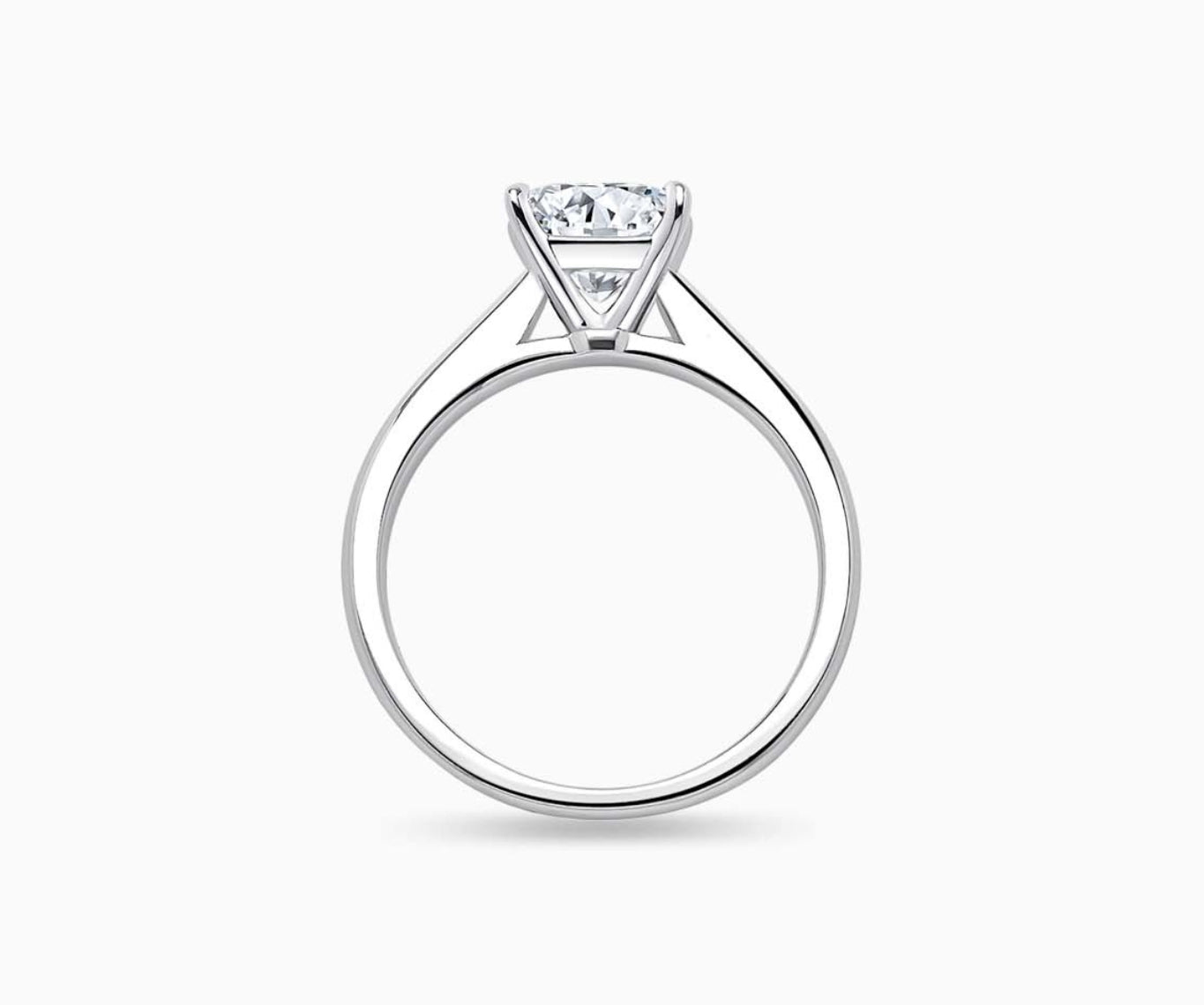 LVC solitaire ring with classic straight band made for your everyday sparkle seen from different angle