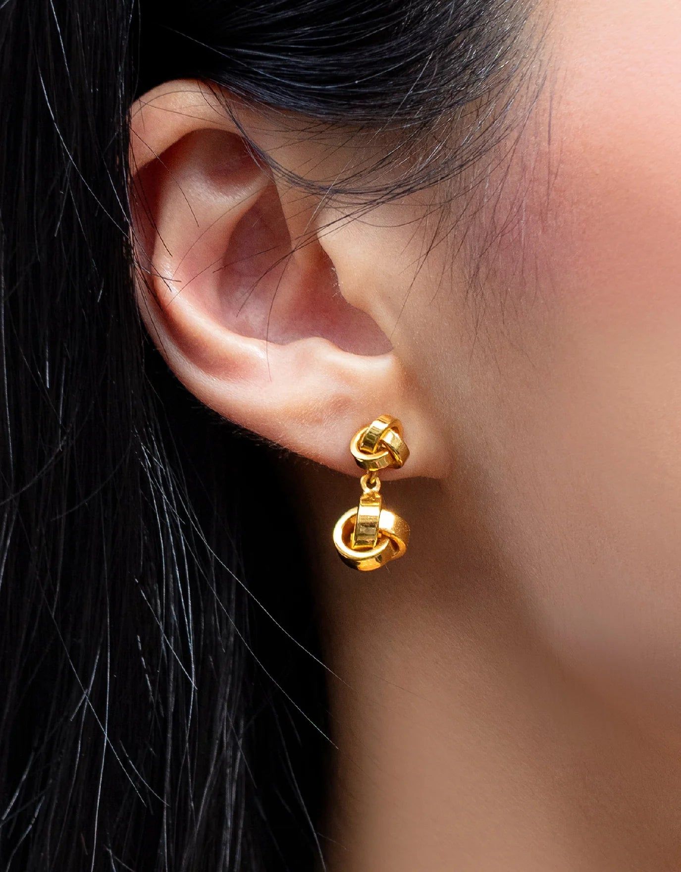 LVC MOD22 Double Tangled Gold Earrings