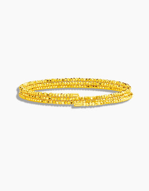 LVC 999 Gold bangles for women designed as a multi bangle set crafted with dazzling petit beads to give maximum sparkle
