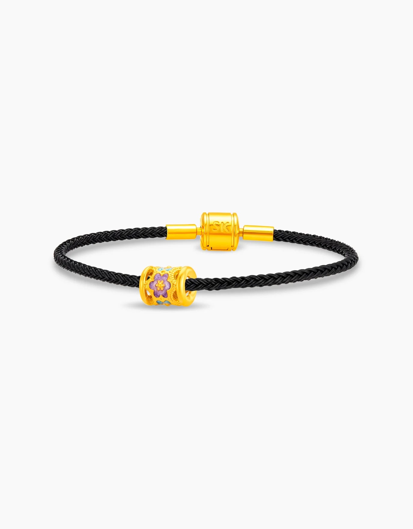 LVC 9IN Enchanted Blossom Barrel 999 Gold Charm