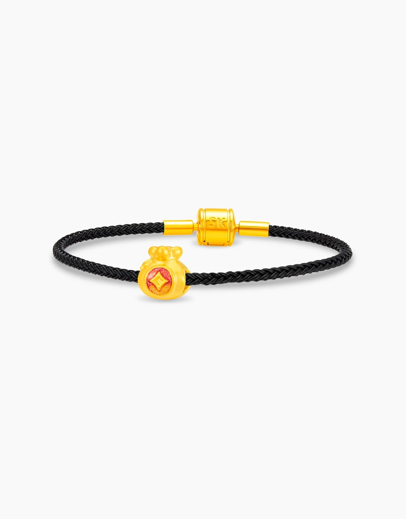 LVC 9IN Lucky Coin Pouch 999 Gold Charm