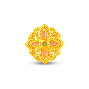 LVC 9IN Blooming Harmony 999 Gold Charm