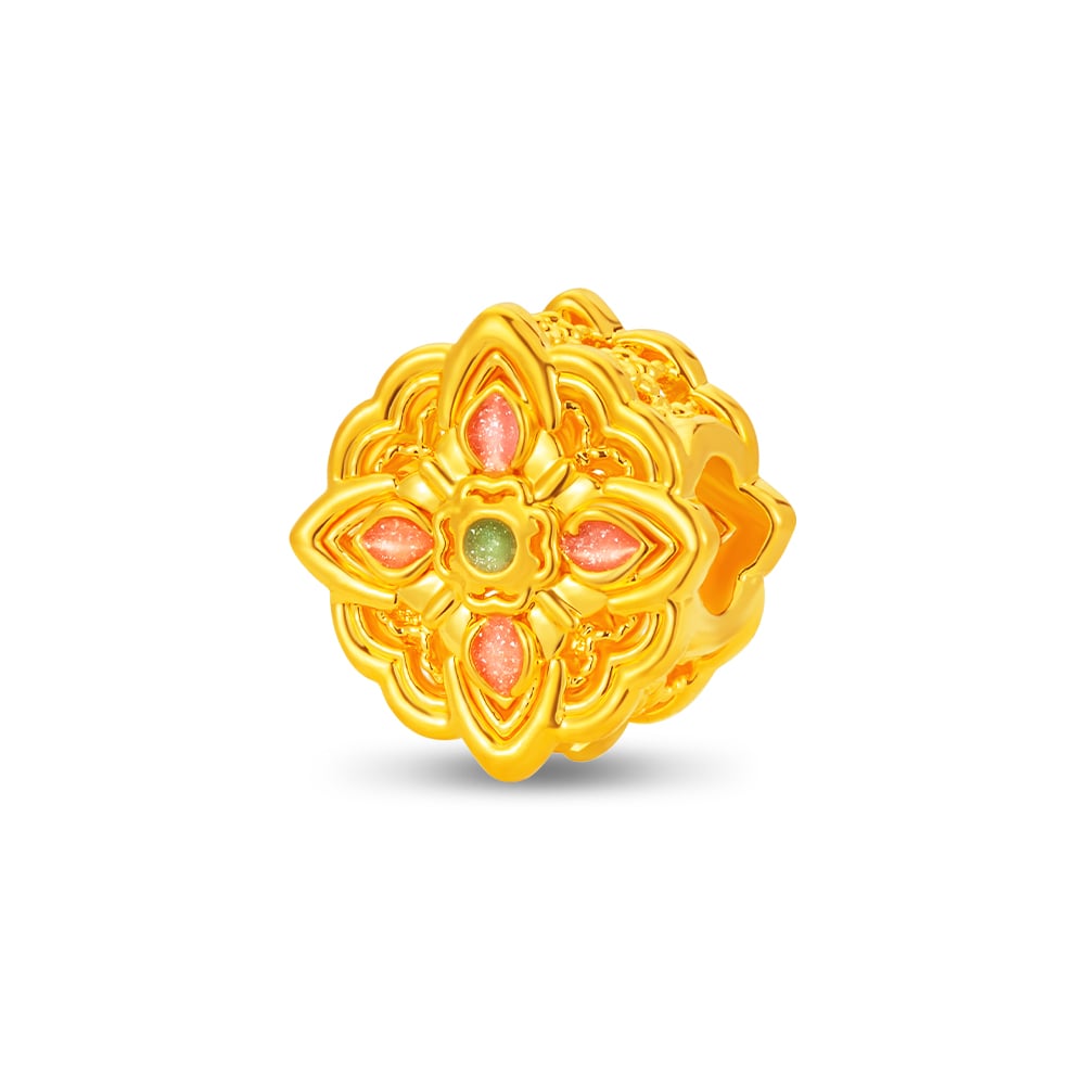 LVC 9IN Blooming Harmony 999 Gold Charm