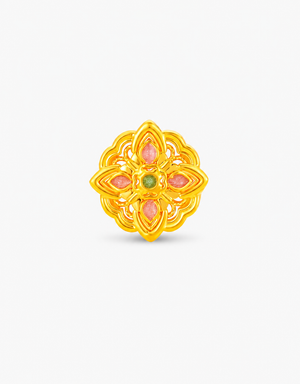LVC 9IN Blooming Harmony 999 Gold Charm