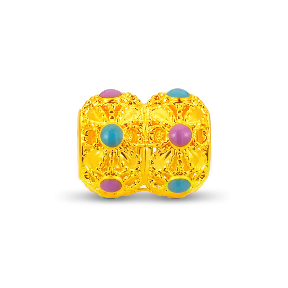 LVC 9IN Celestial Bloom 999 Gold Charm