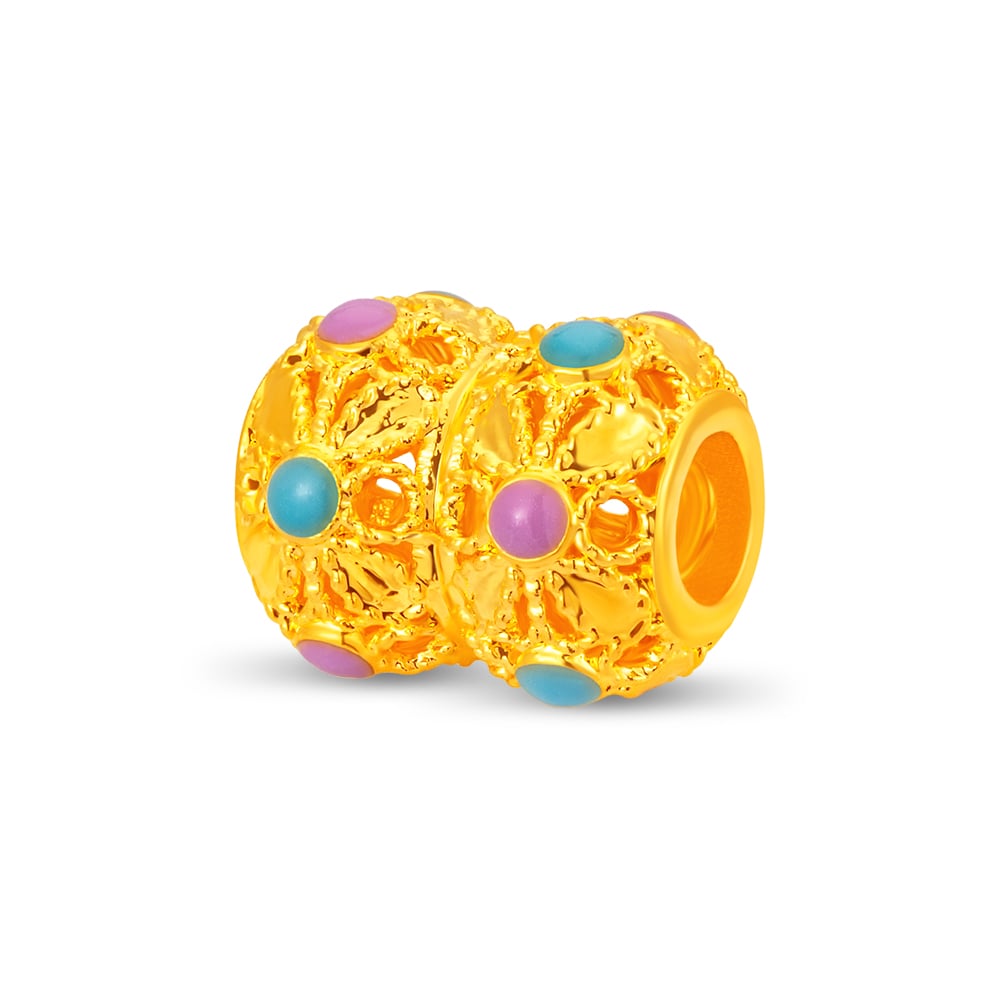 LVC 9IN Celestial Bloom 999 Gold Charm