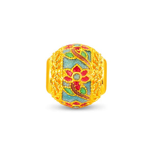 LVC 9IN Enchanted Lotus 999 Gold Charm