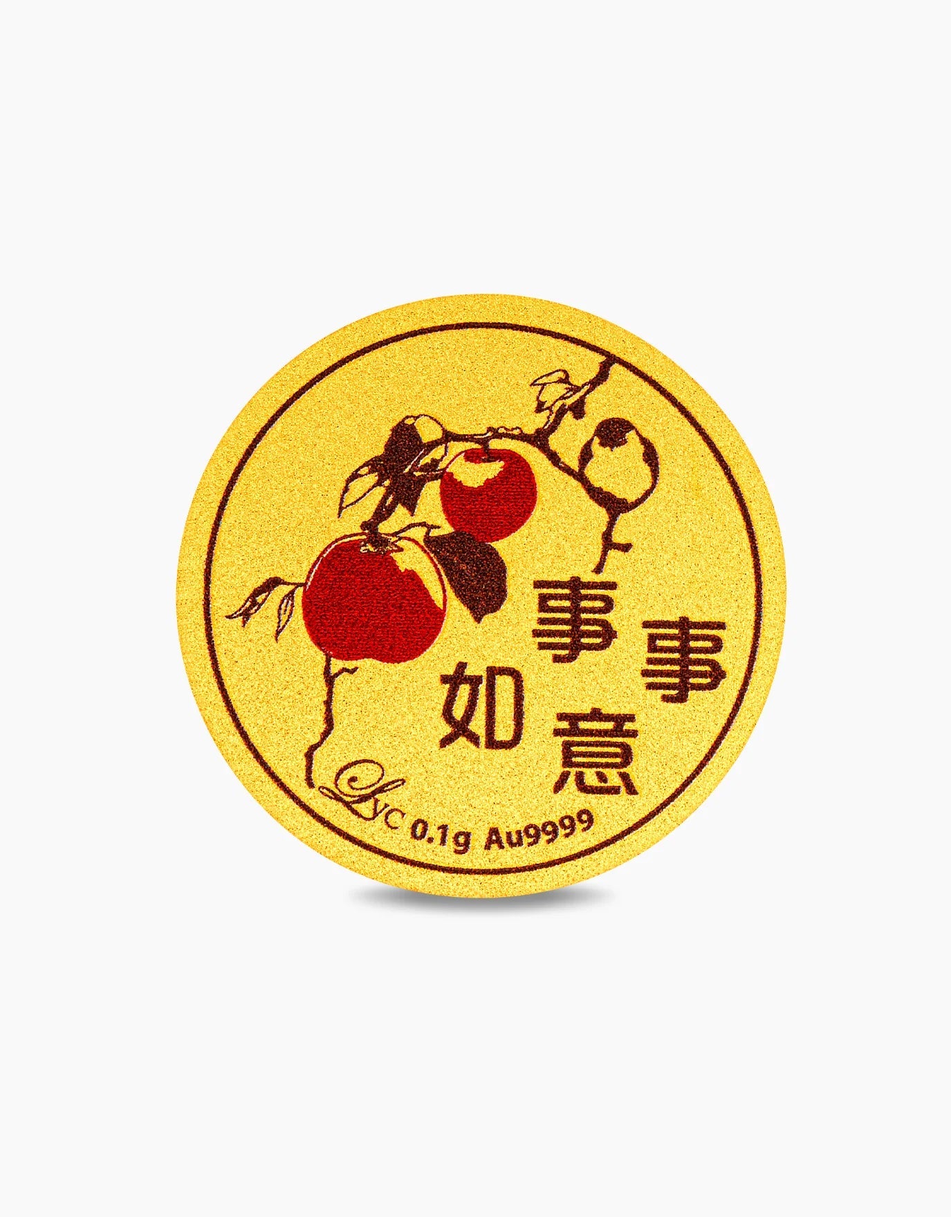 LVC 9IN Persimmon Prosperity 999 Gold Coin (0.1G)