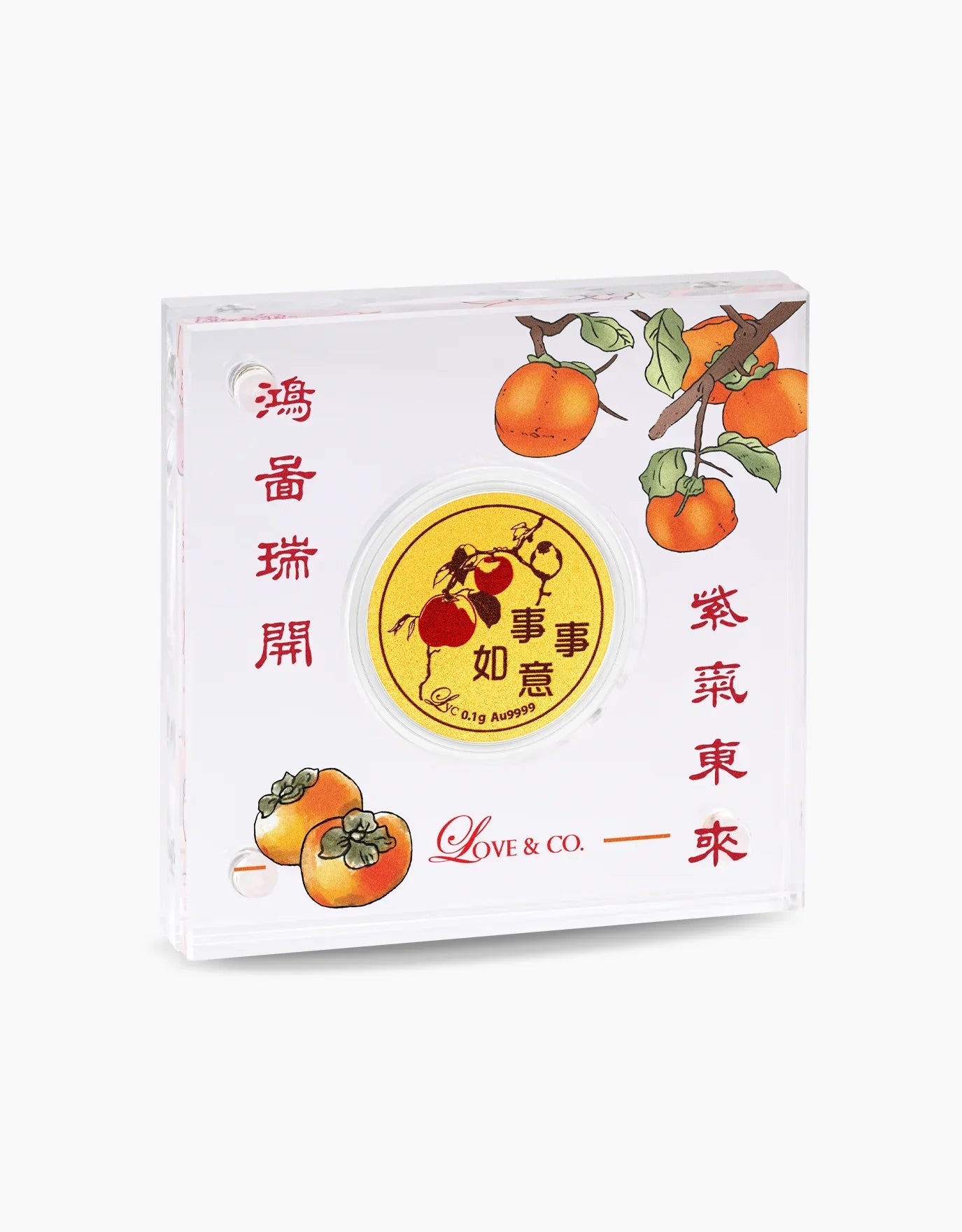 LVC 9IN Persimmon Prosperity 999 Gold Coin (0.1G)