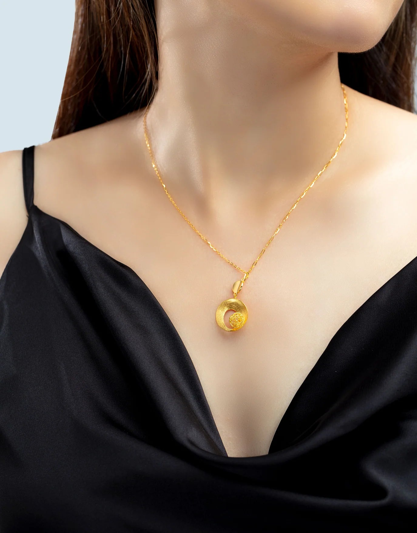 LVC 9IN Double Circlet 999 Gold Necklace