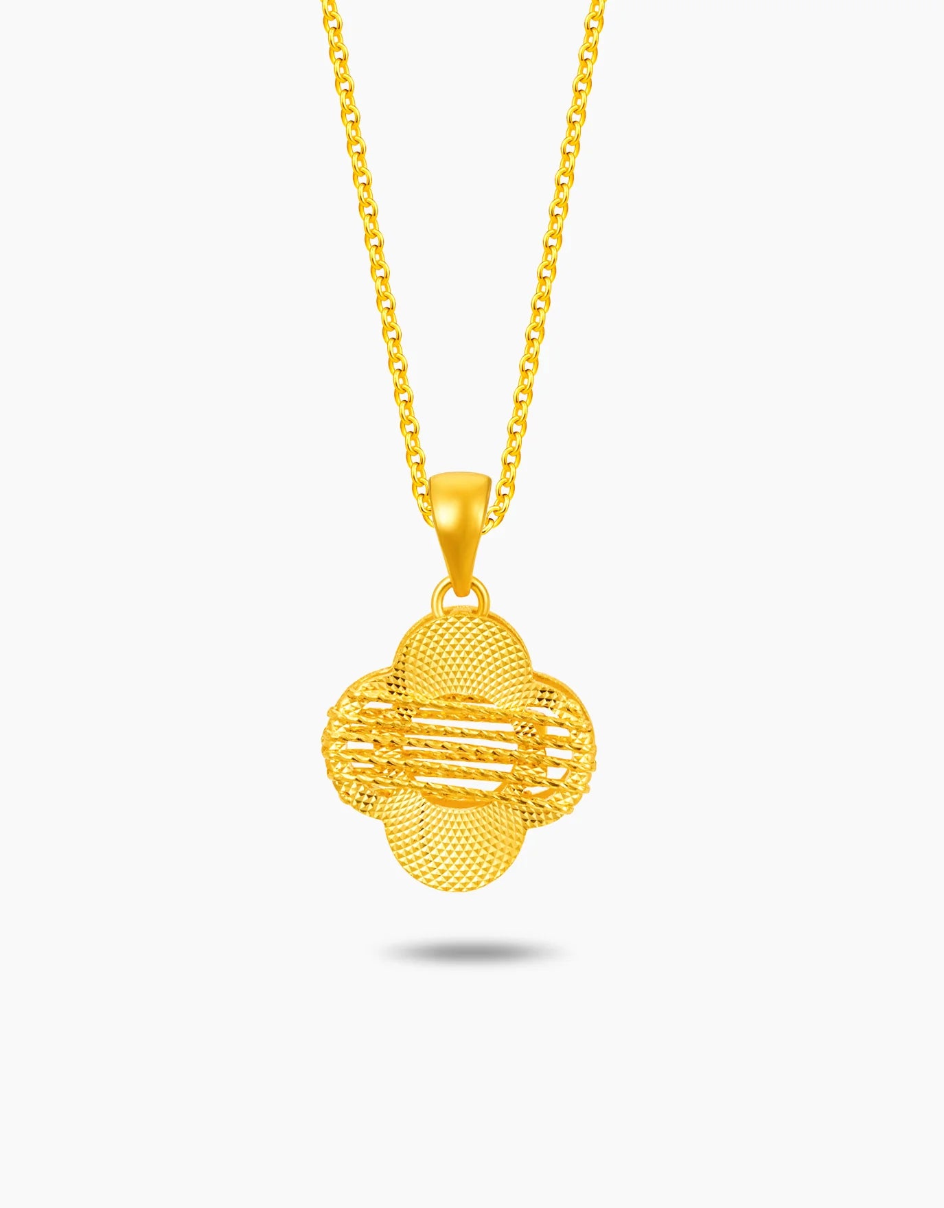 LVC 9IN Tangled Primrose 999 Gold Pendant