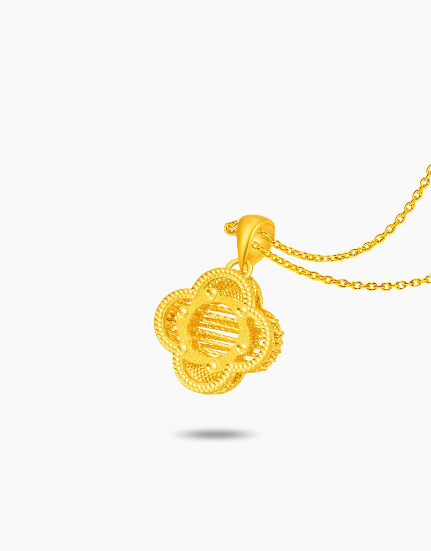 LVC 9IN Tangled Primrose 999 Gold Pendant