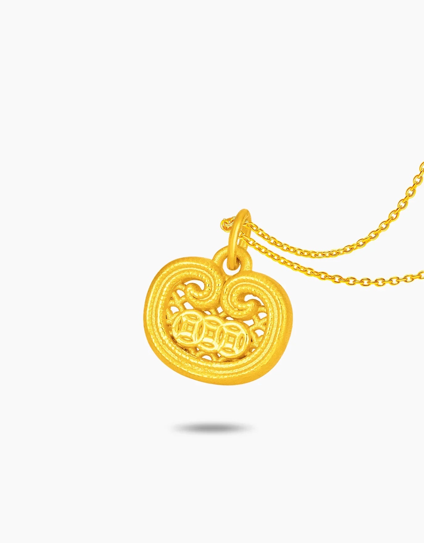 LVC 9IN Fortune Lock 999 Gold Pendant