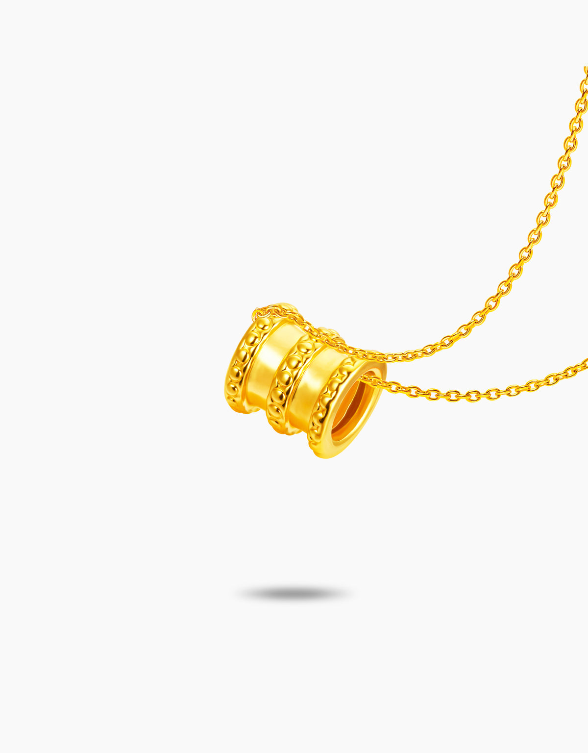 LVC 9IN Golden Barrel of Blessings 999 Pure Gold Pendant