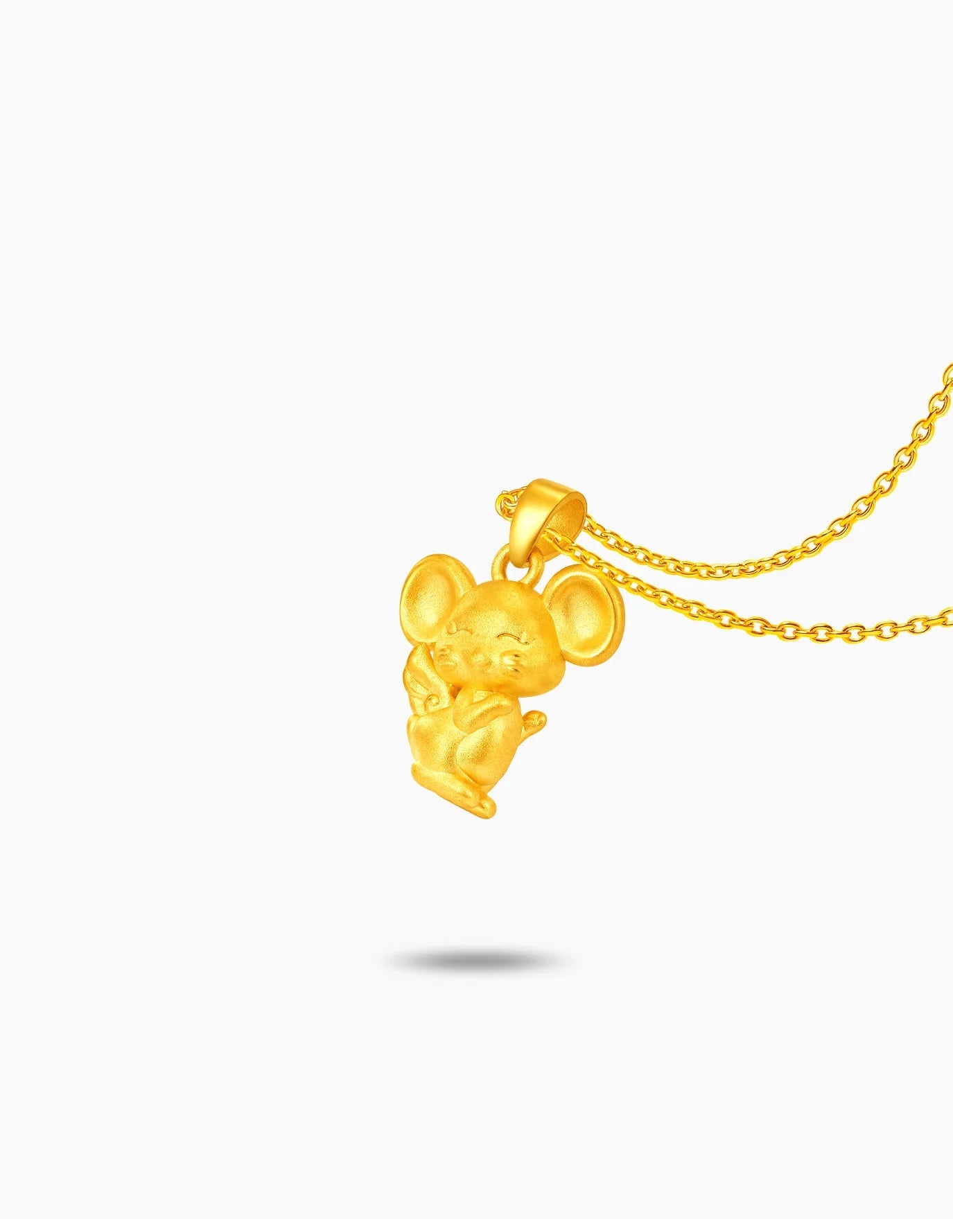 LVC 9IN Angel Rat 999 Gold Zodiac Pendant